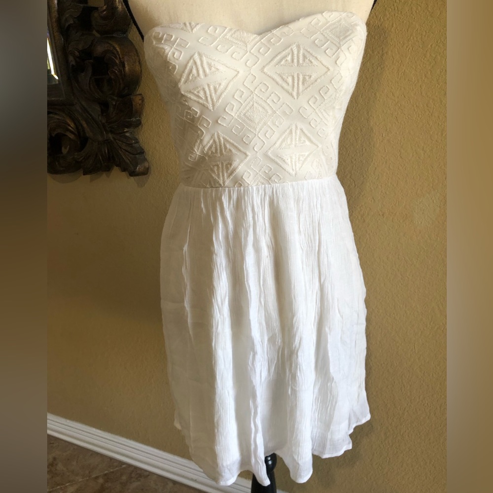 three‎ pink hearts Womens strapless dress size 9- A1